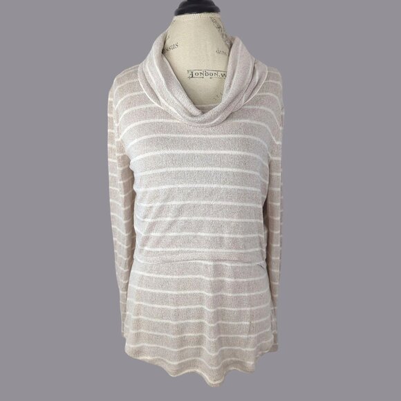 WHBM Knit Top Medium Layered Beige New - Picture 1 of 10